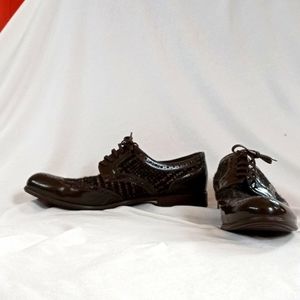 Dolce & Gabbana Brown Lace-Up Loafers